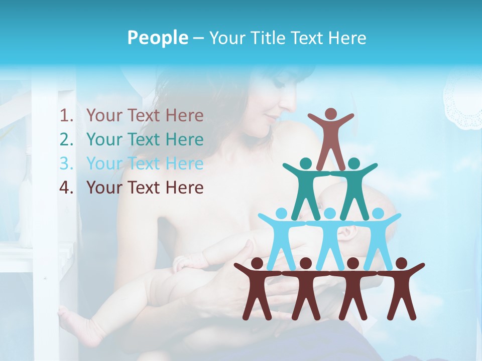 A Woman Holding A Baby In Her Arms PowerPoint Template