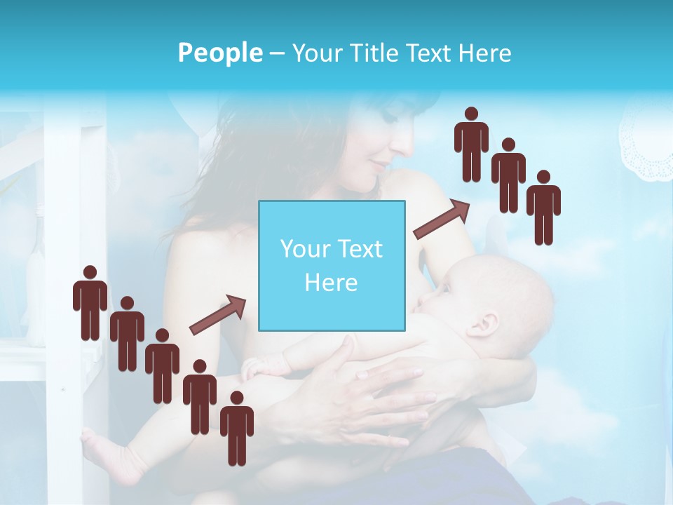 A Woman Holding A Baby In Her Arms PowerPoint Template
