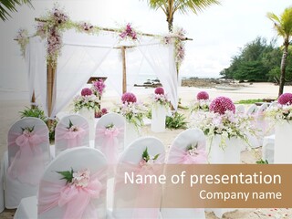 Pink White Ceremony PowerPoint Template