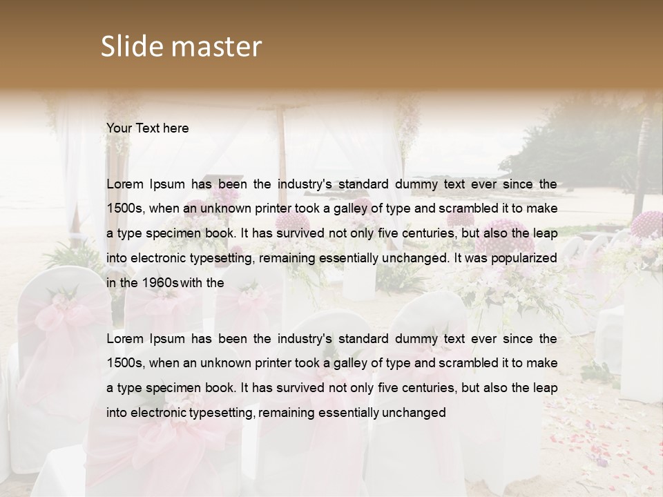 Pink White Ceremony PowerPoint Template