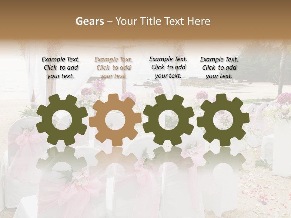 Pink White Ceremony PowerPoint Template