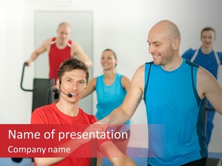 Caucasian Running Personal PowerPoint Template