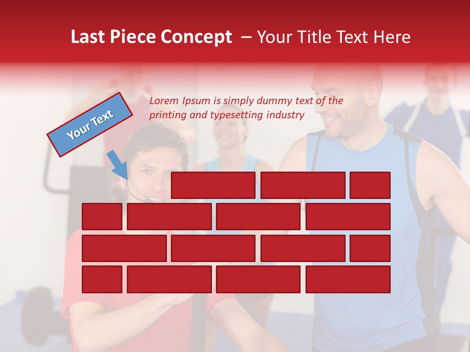 Caucasian Running Personal PowerPoint Template