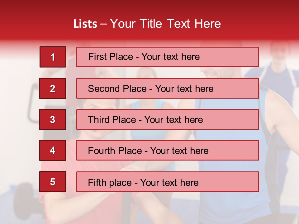 Caucasian Running Personal PowerPoint Template
