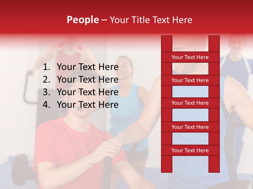 Caucasian Running Personal PowerPoint Template