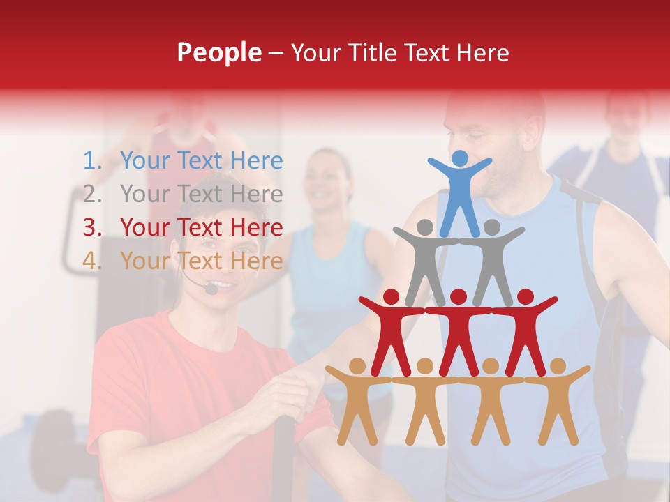 Caucasian Running Personal PowerPoint Template