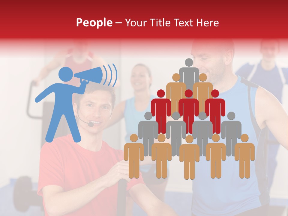 Caucasian Running Personal PowerPoint Template