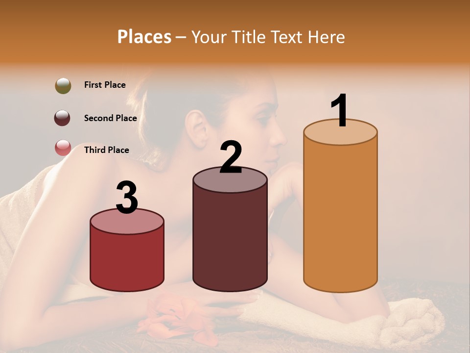 A Beautiful Naked Woman Laying On A Towel PowerPoint Template