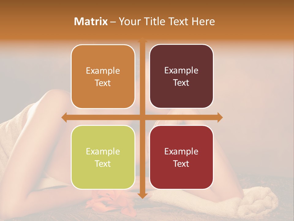 A Beautiful Naked Woman Laying On A Towel PowerPoint Template