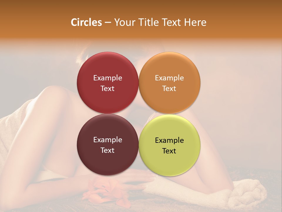 A Beautiful Naked Woman Laying On A Towel PowerPoint Template
