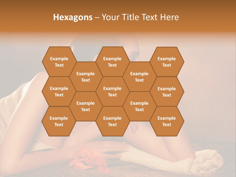 A Beautiful Naked Woman Laying On A Towel PowerPoint Template