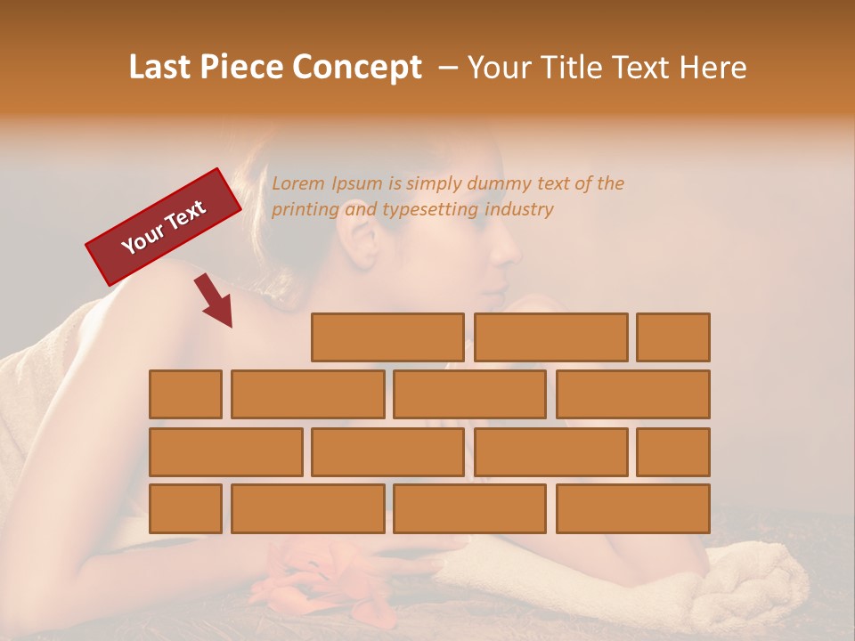 A Beautiful Naked Woman Laying On A Towel PowerPoint Template