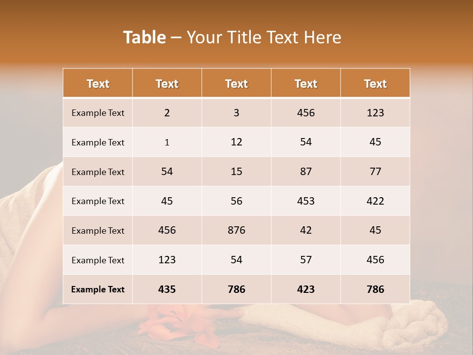 A Beautiful Naked Woman Laying On A Towel PowerPoint Template