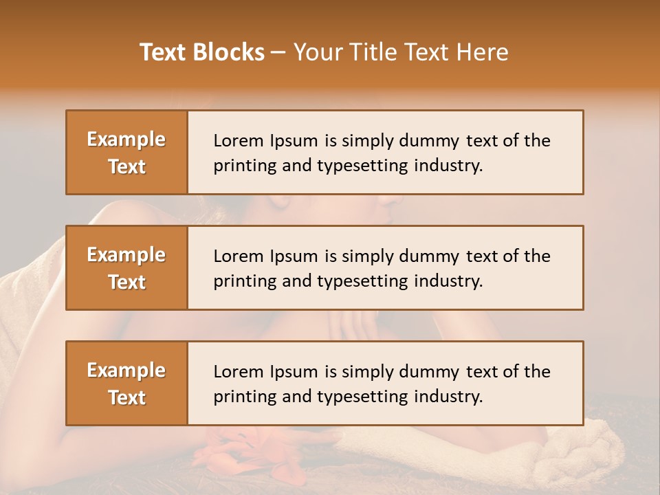 A Beautiful Naked Woman Laying On A Towel PowerPoint Template