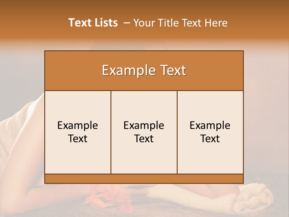 A Beautiful Naked Woman Laying On A Towel PowerPoint Template