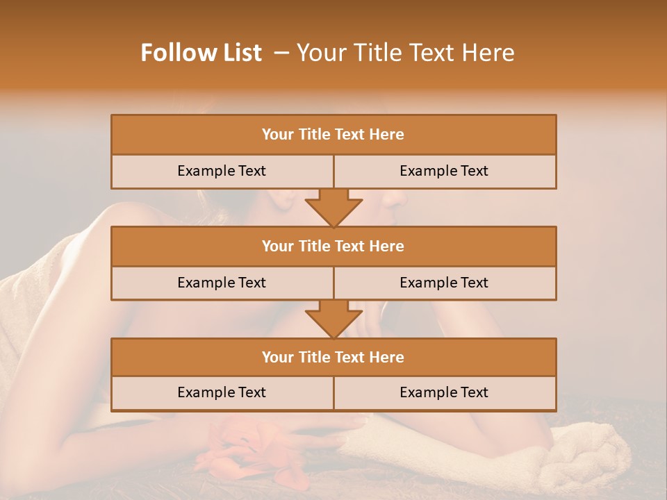 A Beautiful Naked Woman Laying On A Towel PowerPoint Template