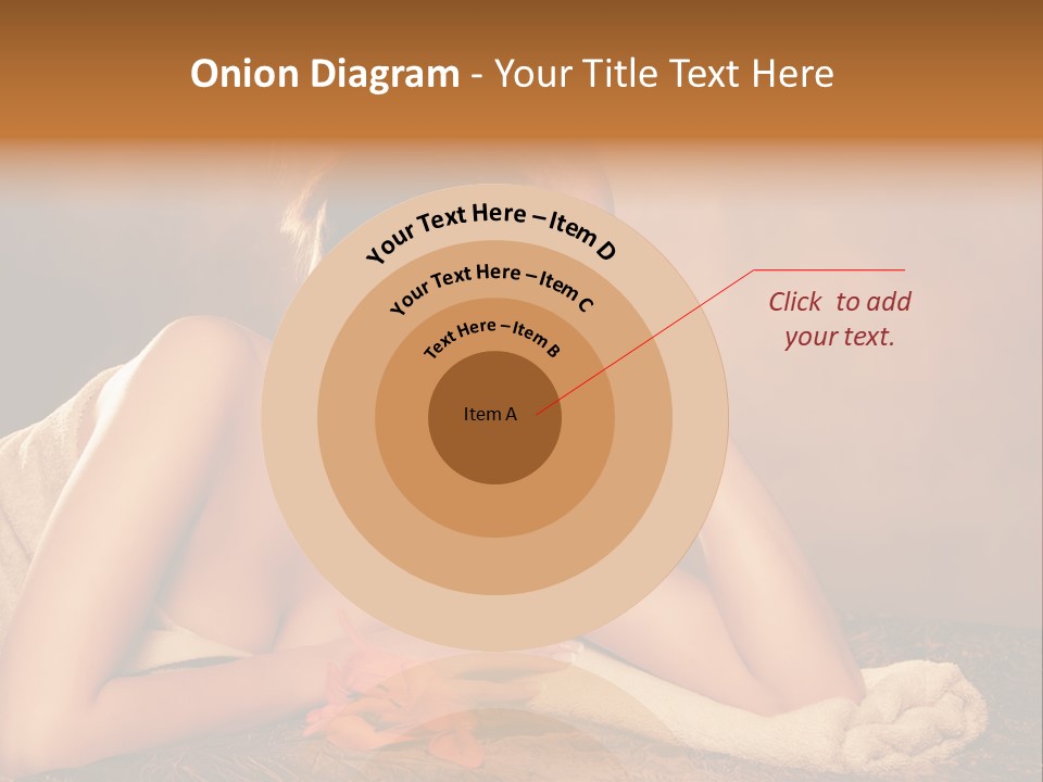 A Beautiful Naked Woman Laying On A Towel PowerPoint Template