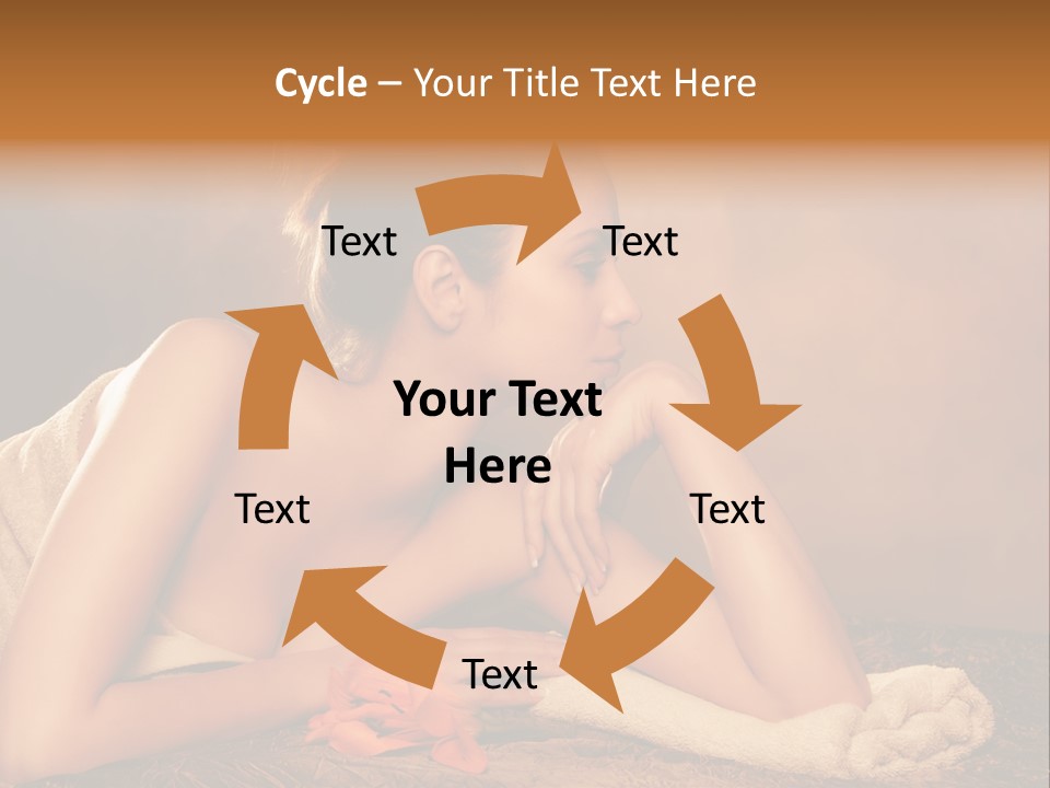 A Beautiful Naked Woman Laying On A Towel PowerPoint Template