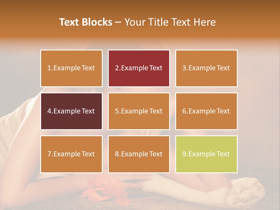 A Beautiful Naked Woman Laying On A Towel PowerPoint Template