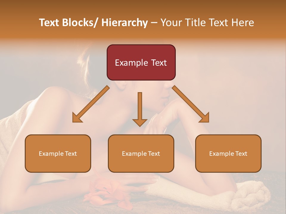 A Beautiful Naked Woman Laying On A Towel PowerPoint Template