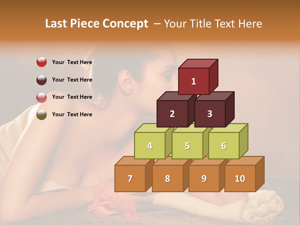 A Beautiful Naked Woman Laying On A Towel PowerPoint Template