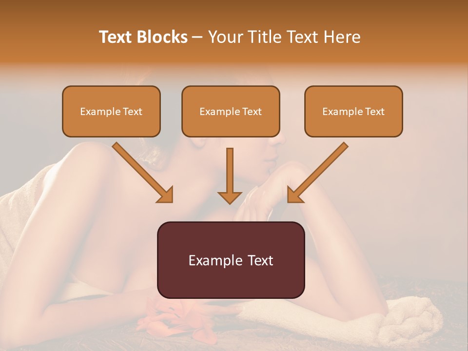 A Beautiful Naked Woman Laying On A Towel PowerPoint Template