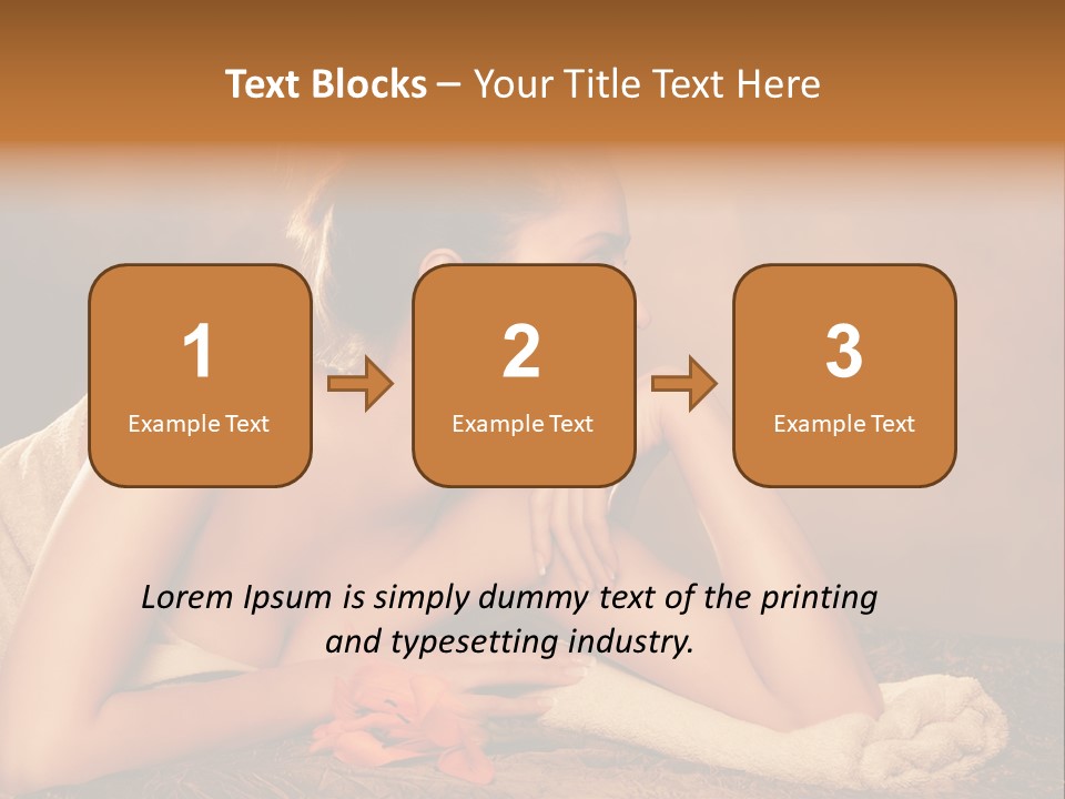 A Beautiful Naked Woman Laying On A Towel PowerPoint Template