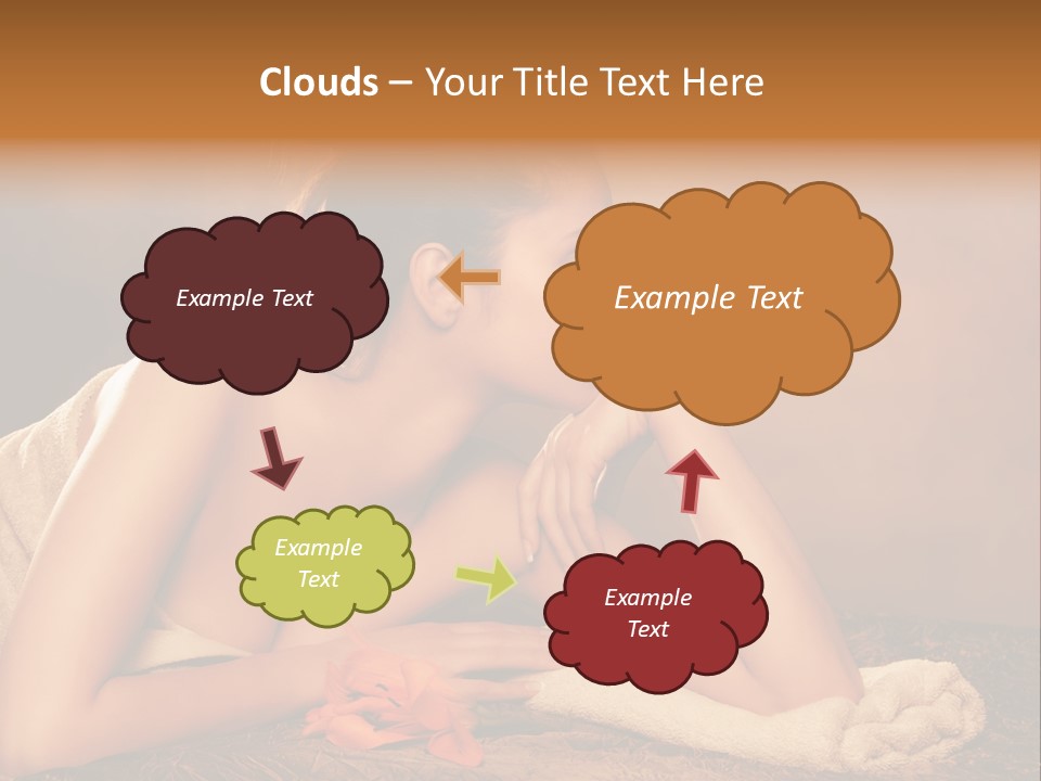 A Beautiful Naked Woman Laying On A Towel PowerPoint Template