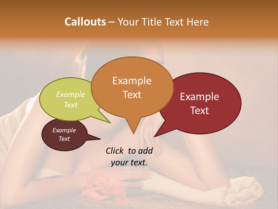 A Beautiful Naked Woman Laying On A Towel PowerPoint Template