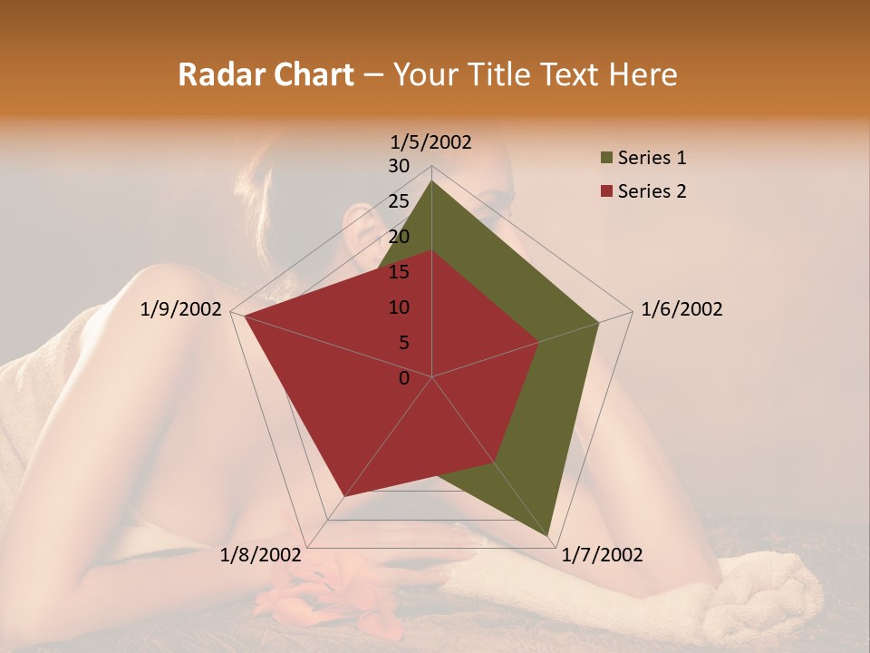 A Beautiful Naked Woman Laying On A Towel PowerPoint Template