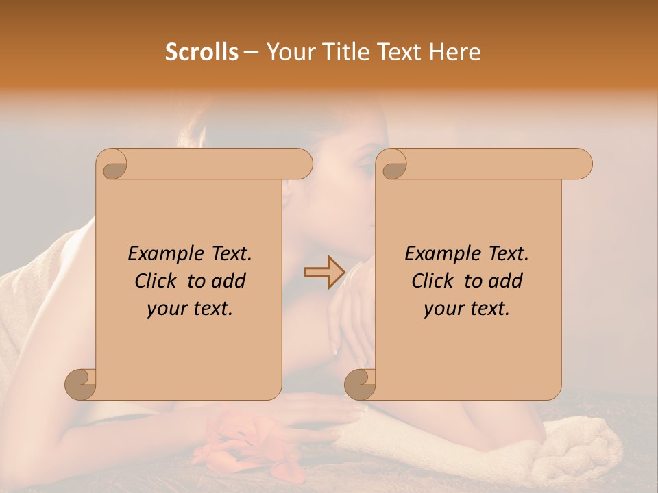 A Beautiful Naked Woman Laying On A Towel PowerPoint Template