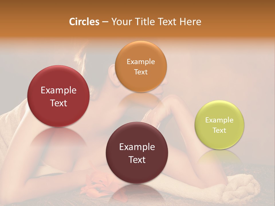 A Beautiful Naked Woman Laying On A Towel PowerPoint Template