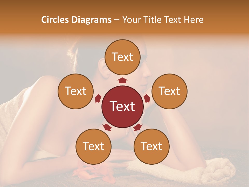 A Beautiful Naked Woman Laying On A Towel PowerPoint Template