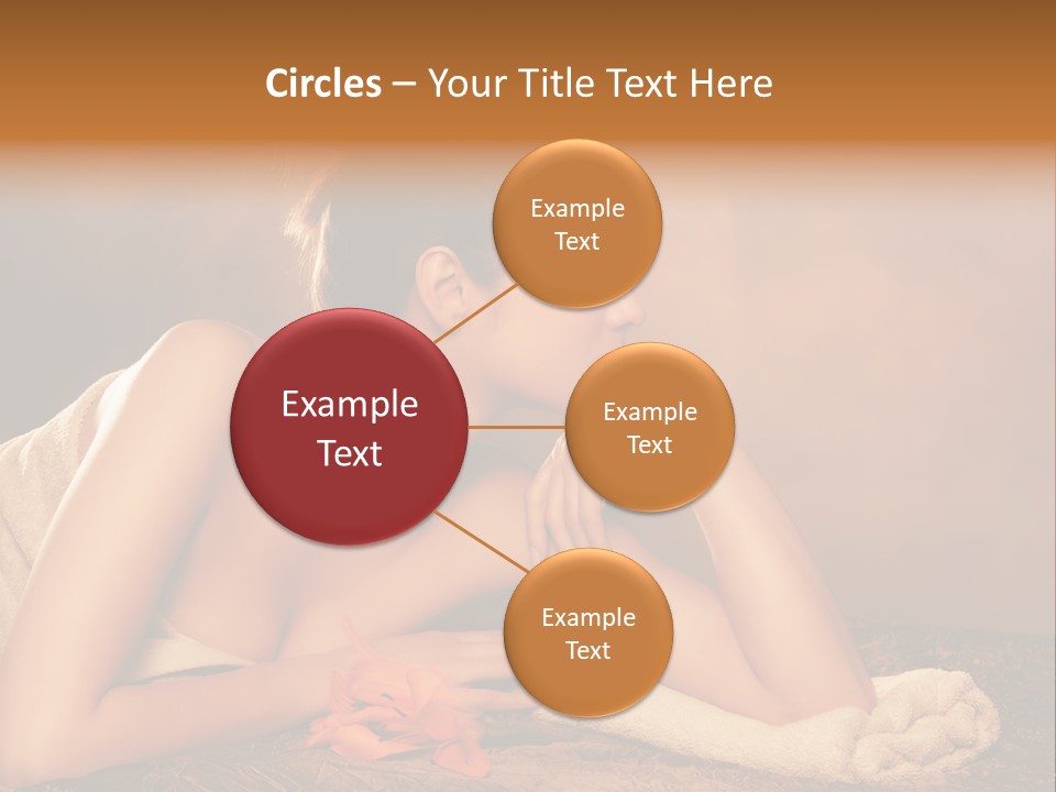 A Beautiful Naked Woman Laying On A Towel PowerPoint Template