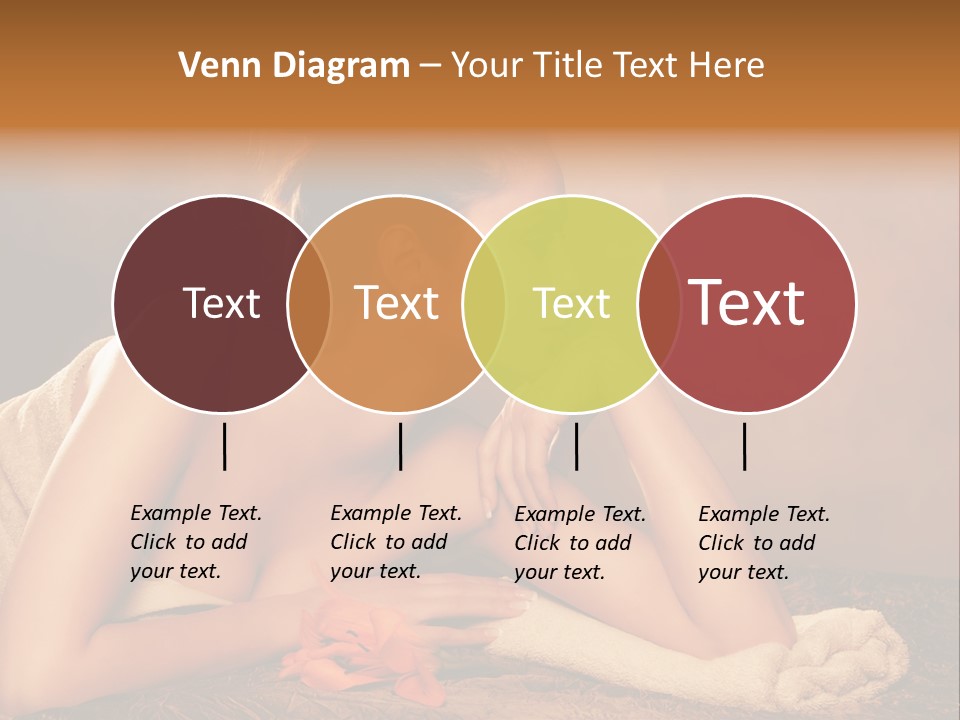 A Beautiful Naked Woman Laying On A Towel PowerPoint Template