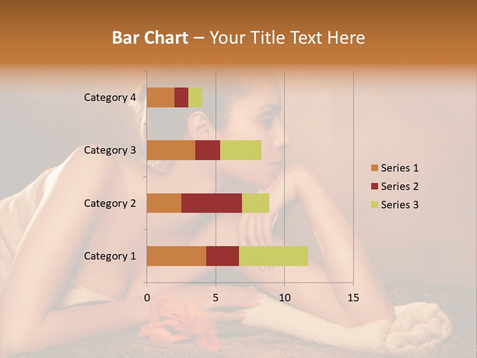 A Beautiful Naked Woman Laying On A Towel PowerPoint Template