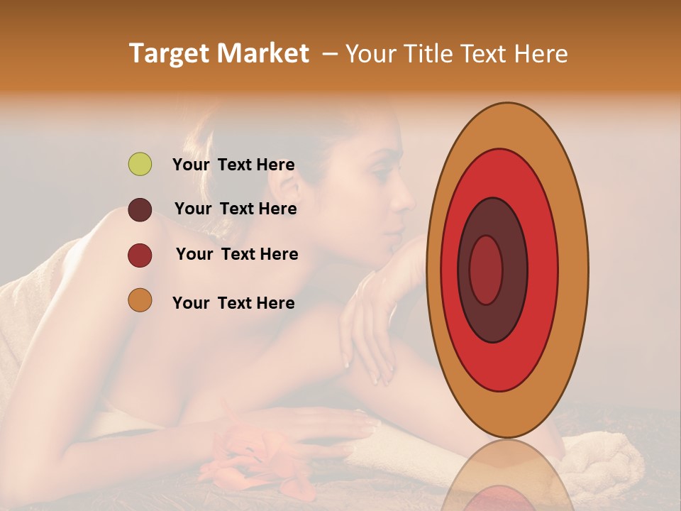 A Beautiful Naked Woman Laying On A Towel PowerPoint Template