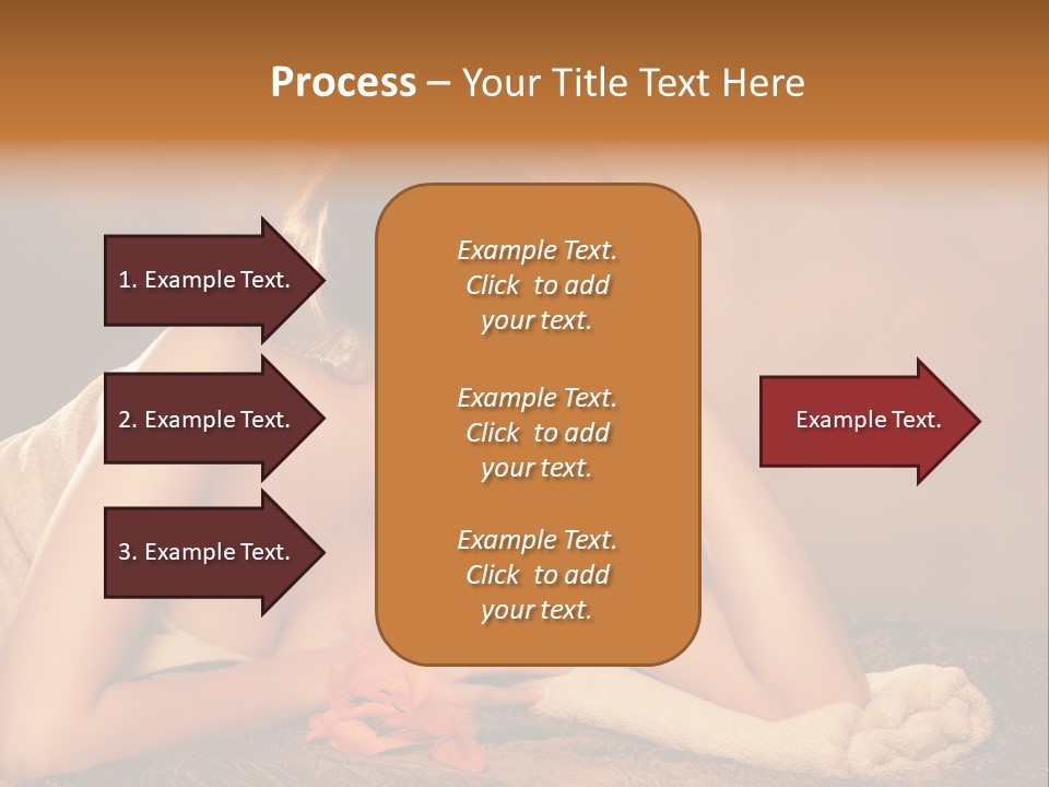 A Beautiful Naked Woman Laying On A Towel PowerPoint Template