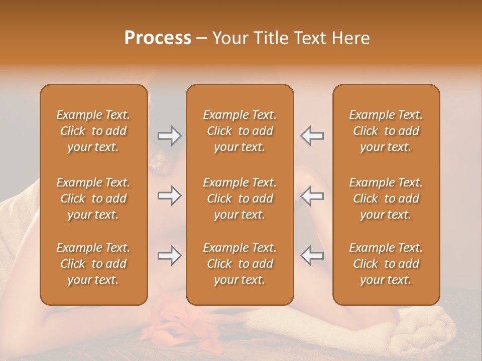 A Beautiful Naked Woman Laying On A Towel PowerPoint Template