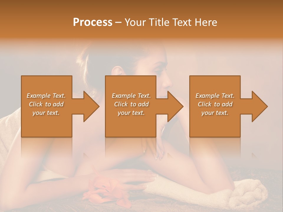 A Beautiful Naked Woman Laying On A Towel PowerPoint Template