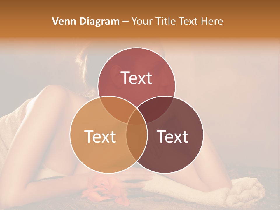 A Beautiful Naked Woman Laying On A Towel PowerPoint Template