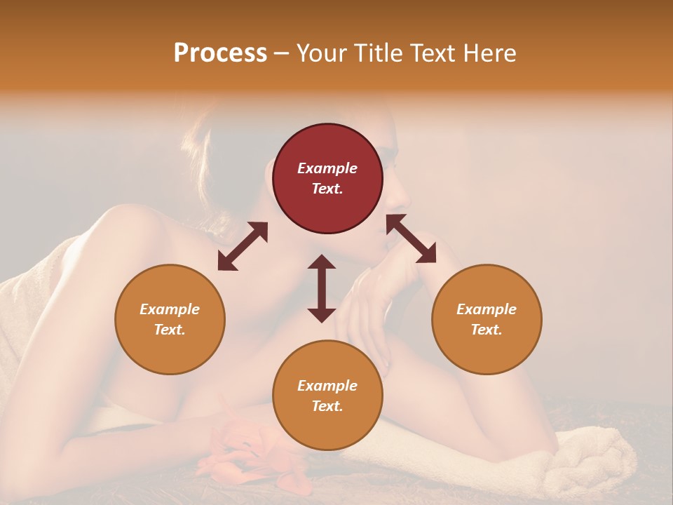 A Beautiful Naked Woman Laying On A Towel PowerPoint Template