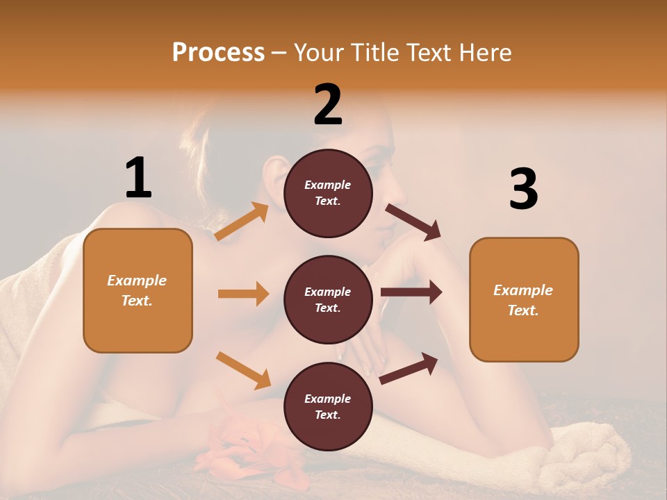 A Beautiful Naked Woman Laying On A Towel PowerPoint Template