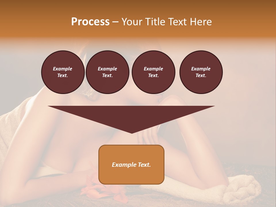A Beautiful Naked Woman Laying On A Towel PowerPoint Template