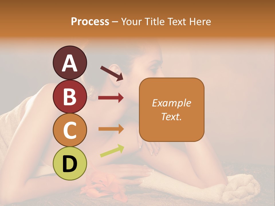 A Beautiful Naked Woman Laying On A Towel PowerPoint Template