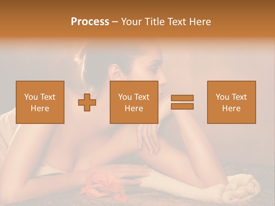 A Beautiful Naked Woman Laying On A Towel PowerPoint Template