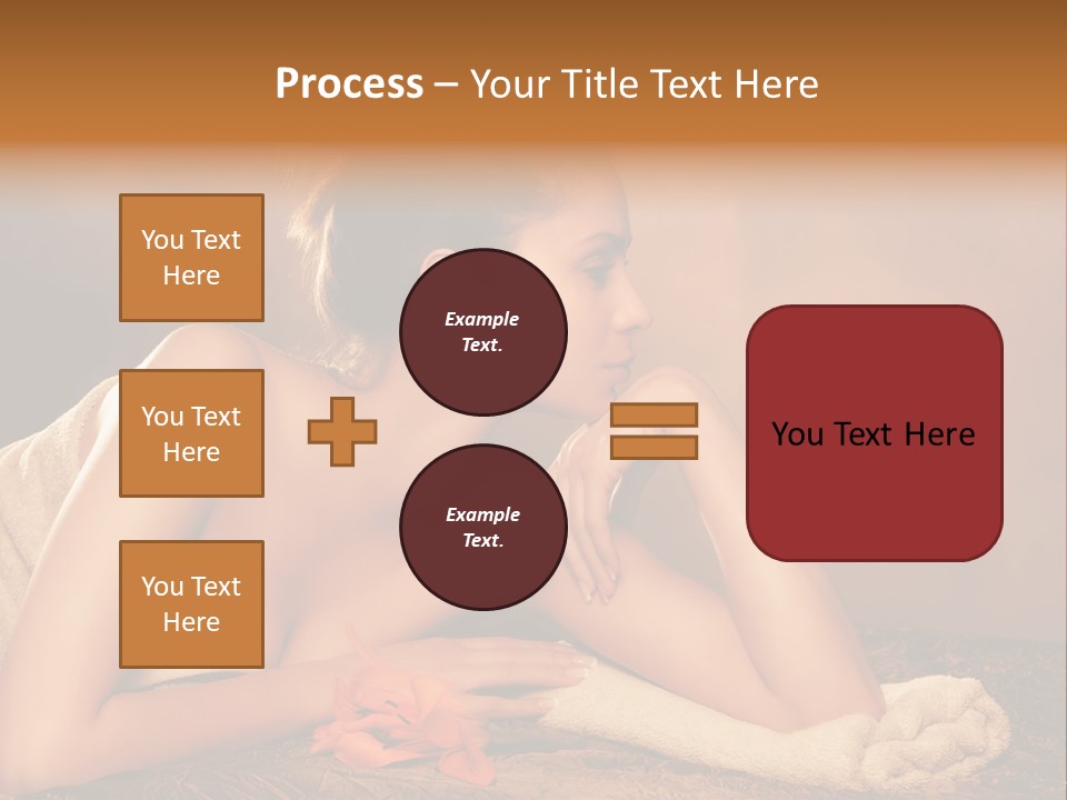 A Beautiful Naked Woman Laying On A Towel PowerPoint Template