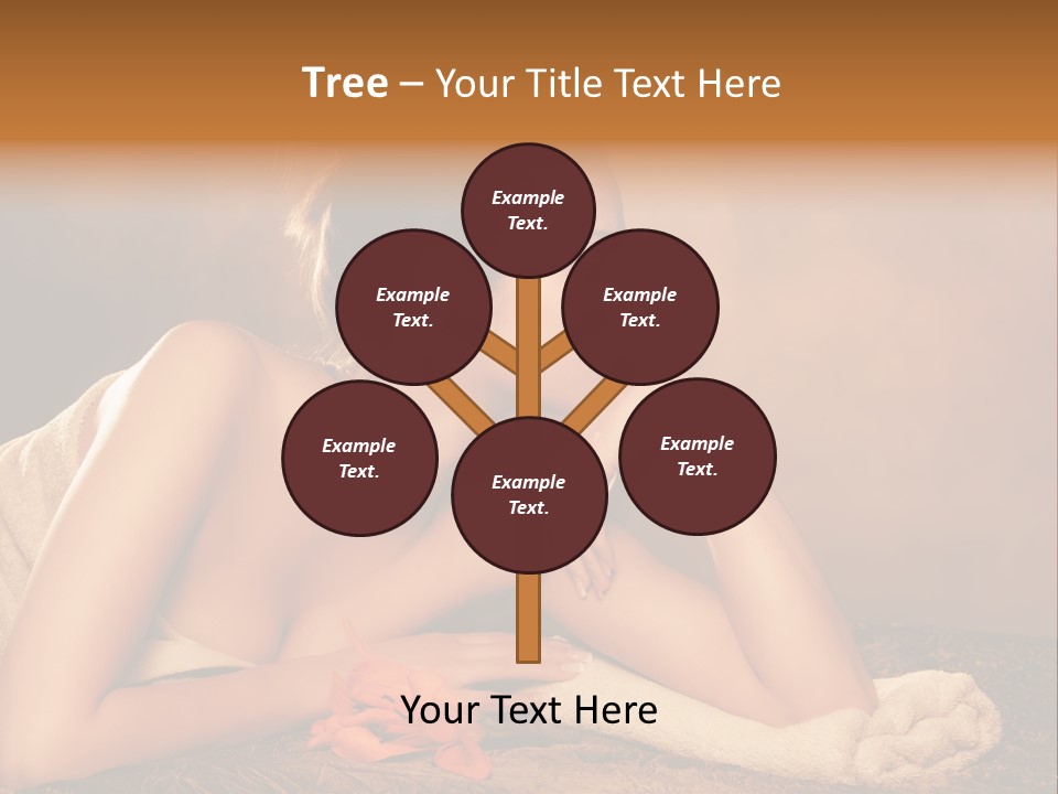 A Beautiful Naked Woman Laying On A Towel PowerPoint Template