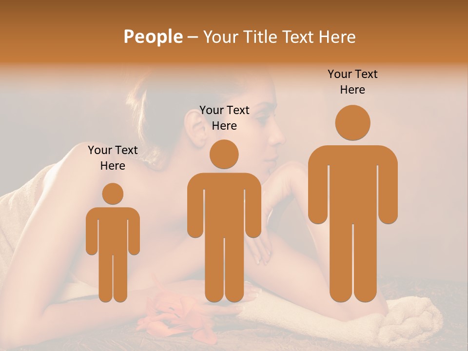 A Beautiful Naked Woman Laying On A Towel PowerPoint Template