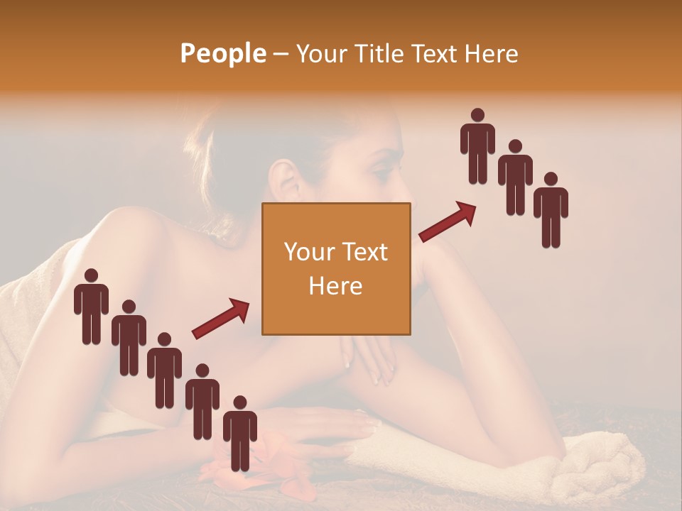 A Beautiful Naked Woman Laying On A Towel PowerPoint Template